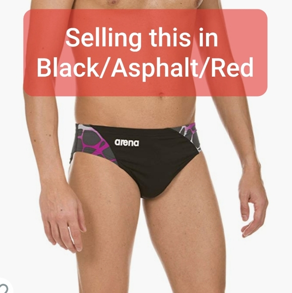 ARENA M Carbonite Brief (Black Asphalt/Red) - Picture 4 of 12